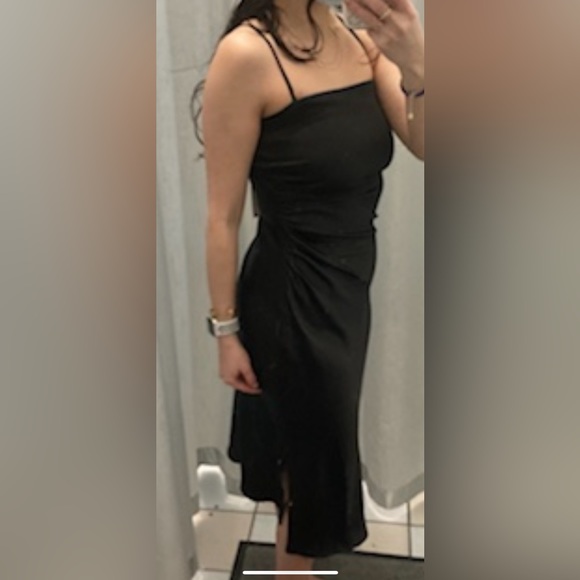 Zara SATIN LINGERIE STYLE DRESS - Picture 4 of 6